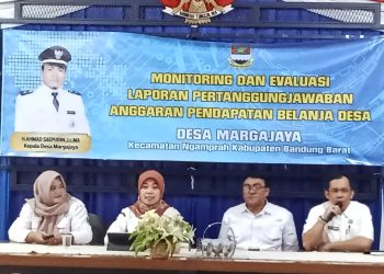 Kecamatan Ngamprah Melaksanakan Monitoring Dan evaluasi Laporan Pertanggung Jawaban Anggaran Pendapatan Belanja Desa, Di Desa Margajaya