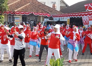 Rangkaian HUT RI Ke 80, Kecamatan Ngamprah Mengadakan Lomba Senam Kreasi Antar Desa se-kecamatan Ngamprah