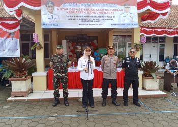 Memperingati HUT RI Ke-80, Kecamatan Ngamprah Mengadakan Lomba PBB Satlinmas Se-Kecamatan Ngamprah