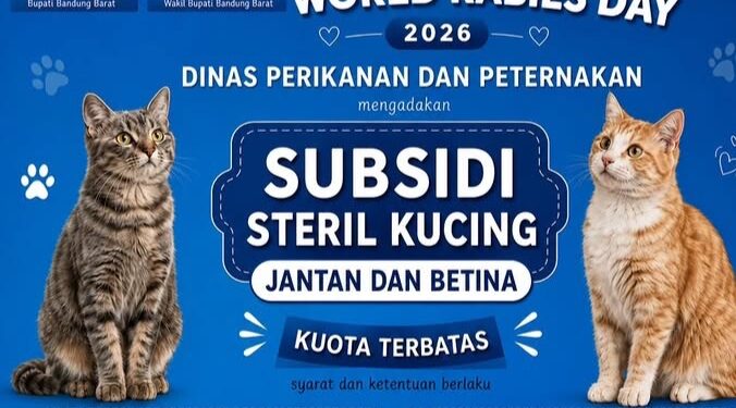 2000 Vaksin Rabies Diberikan Secara Gratis Oleh Dinas Perikanan Dan Peternakan Kabupaten Bandung Barat Menyambut World Day Rabies 2026